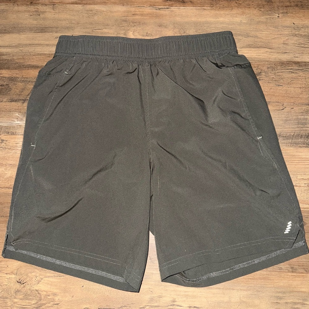Balance Collection Men's Dark Grey/Green Athletic Shorts